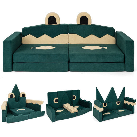 17 Pieces Modular Kids Play Couch for Inspiring Creativity W2B