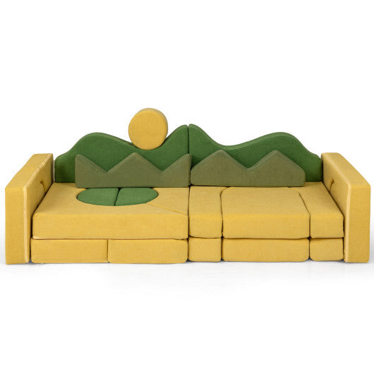 19 Pieces Modular Kids Play Couch for Inspiring Creativity W2B