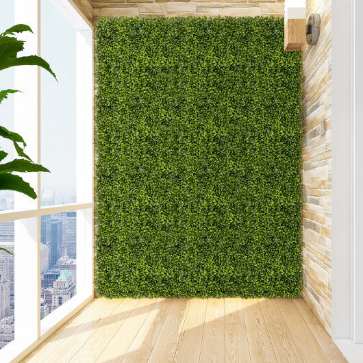 12-Pieces 20 Inch x 20 Inch Artificial Hedge Boxwood Panels W2B