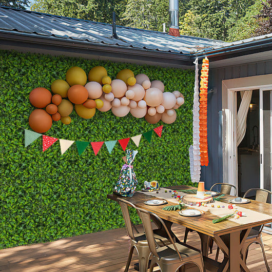 12 Pieces 20 x 20 Inch Artificial Greenery Foliage Panels with Insertable Branches W2B