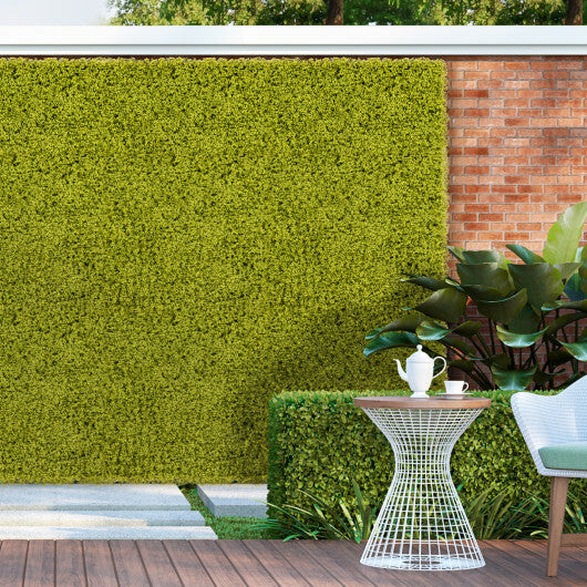 12 Pieces 20 x 20 inches Artificial Grass Wall Panels for Garden Yard Balcony-Light Green W2B