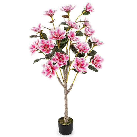Faux Wedding Flower Plant with Elegant PEVA Leaves and Multi-branch Trunks-Pink W2B