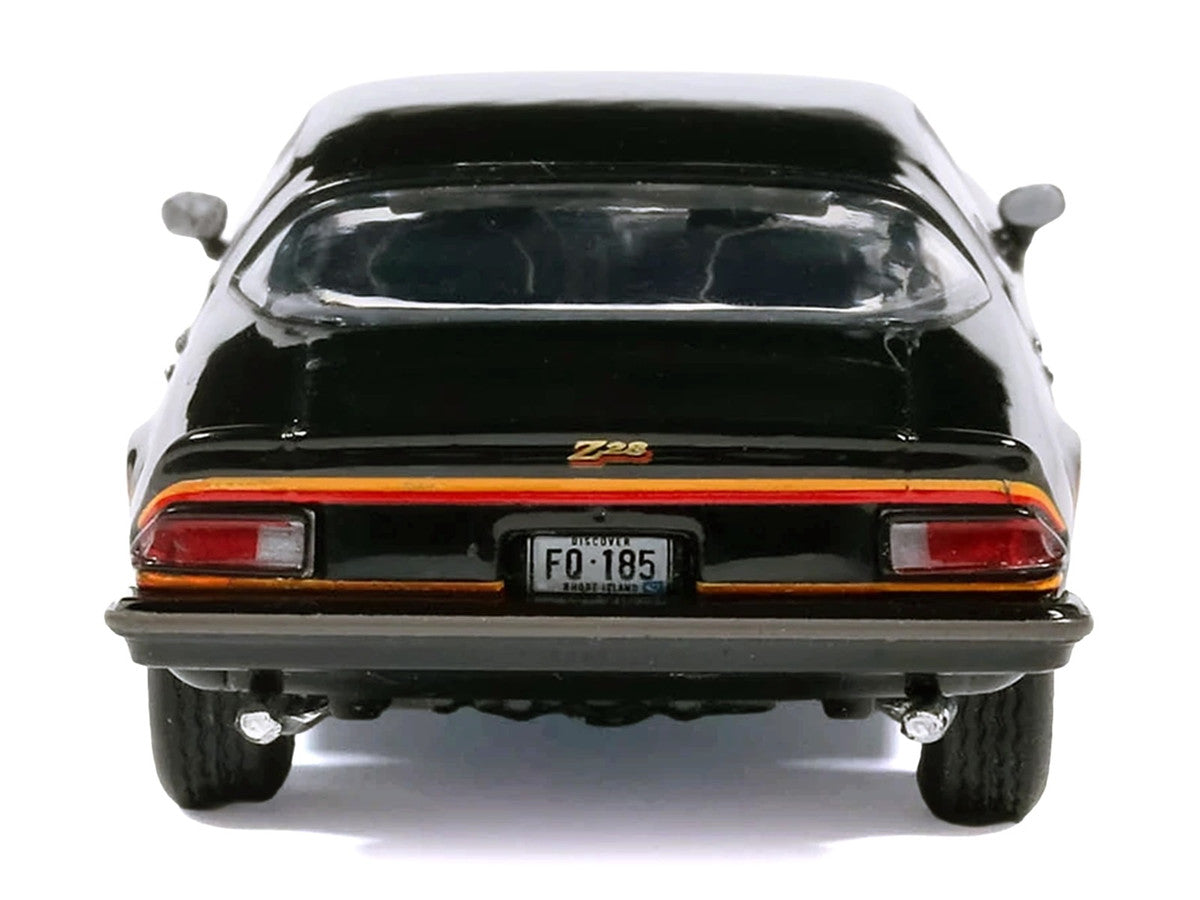 1977 Chevrolet Camaro Z28 Black with Stripes 1/64 Diecast Model Car by IXO Models IXO