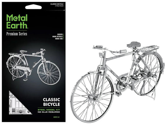 Model Kit Classic Bicycle "Bon Voyage" (Challenging Difficulty) Steel Model by Metal Earth Metal Earth