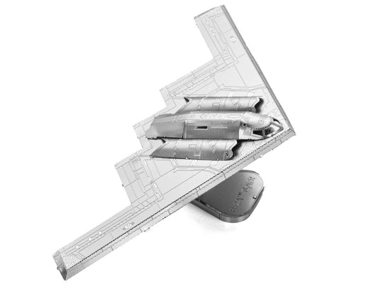 Model Kit Northrop Grumman B-2 Spirit Stealth Bomber Aircraft (Moderate Difficulty) Steel Model by Metal Earth Metal Earth