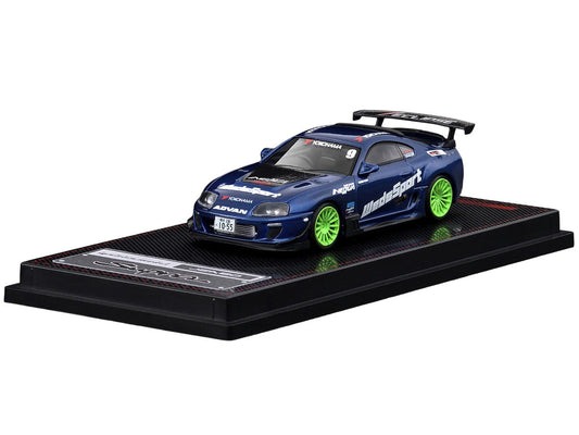 Toyota Supra (JZA80) RZ RHD (Right Hand Drive) #9 "WedsSport" Blue Metallic with Graphics 1/64 Diecast Model Car by Ignition Model Ignition Model