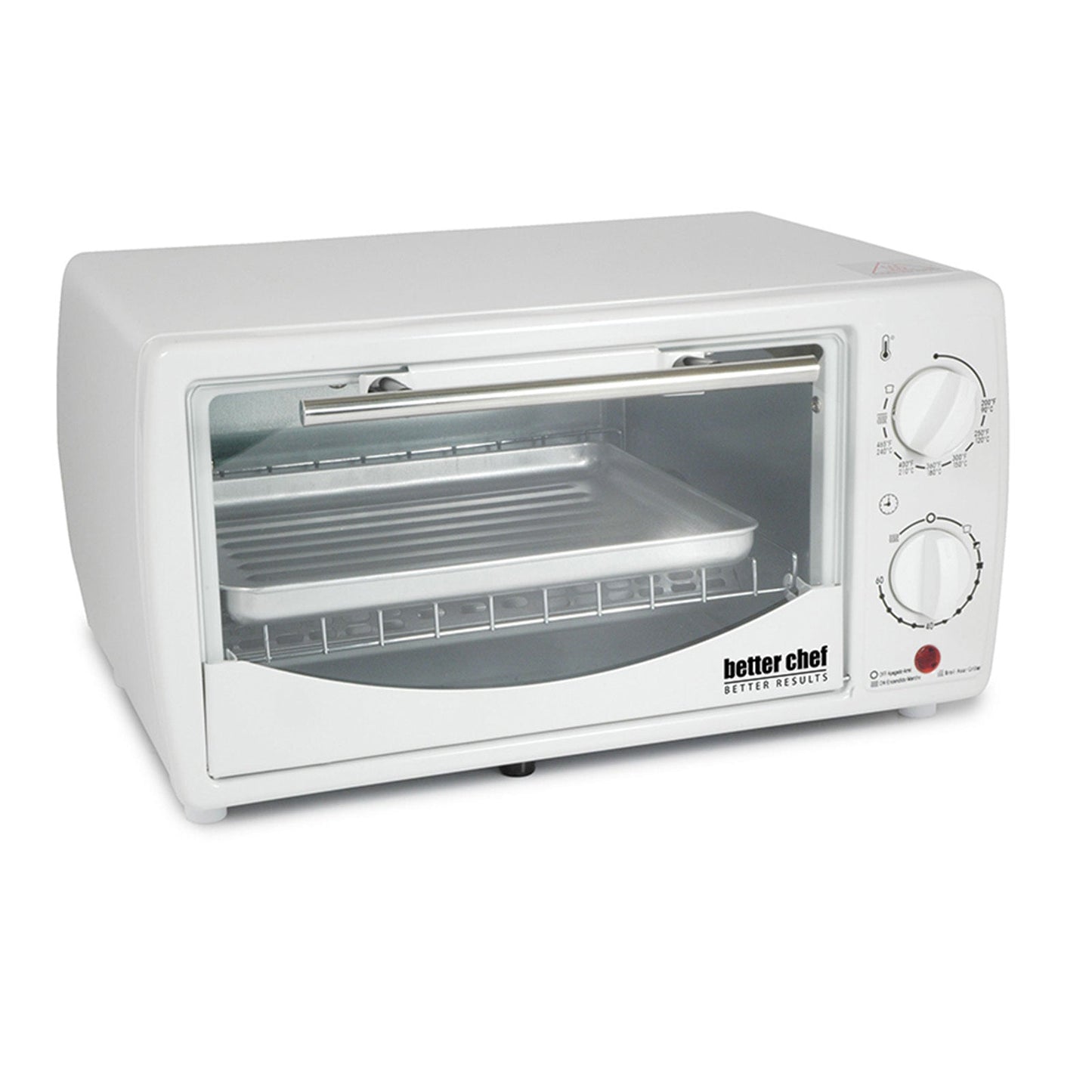 Better Chef 9 Liter Toaster Oven Broiler-White W2B