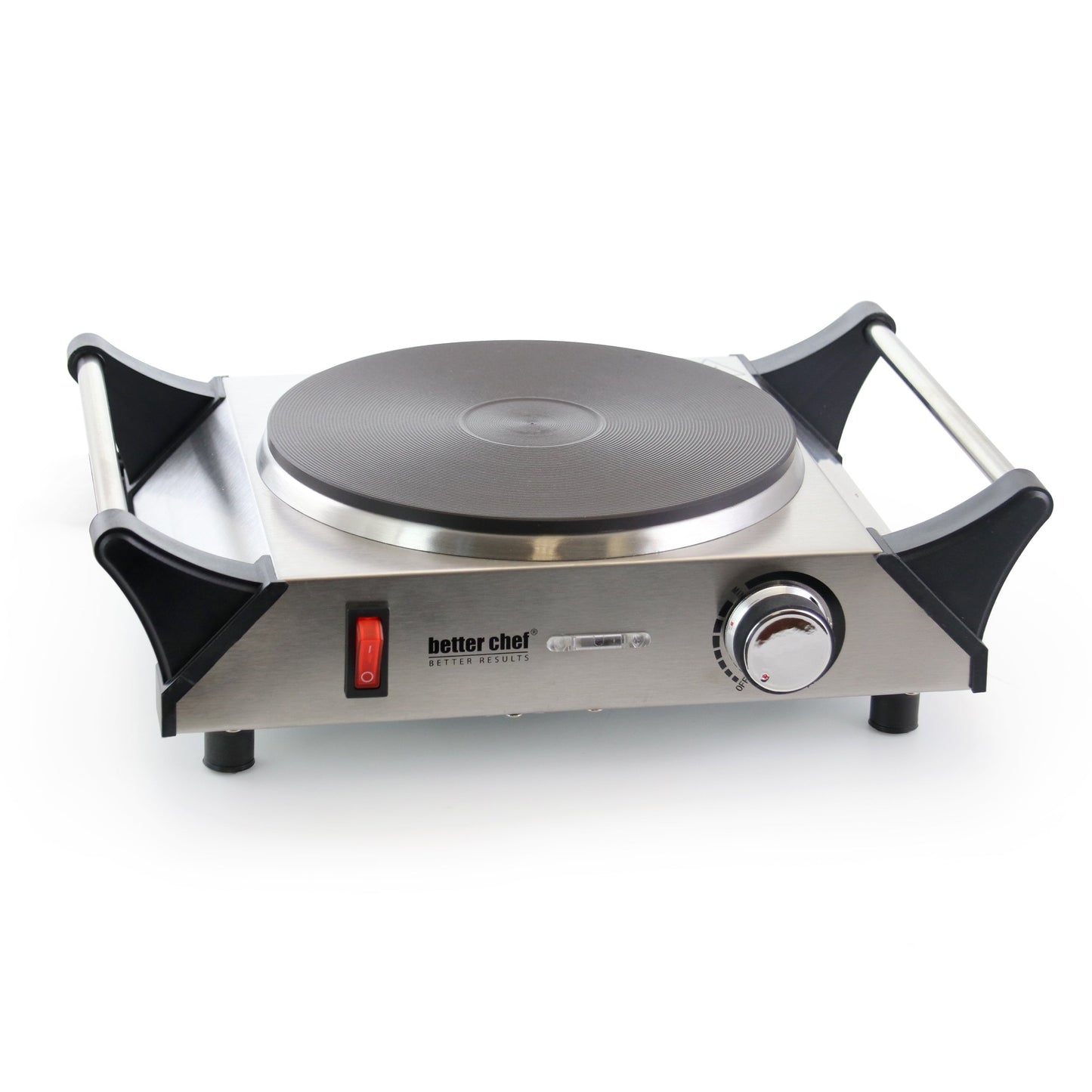 Better Chef Portable Stainless Steel Solid Element Single Electric Burner W2B