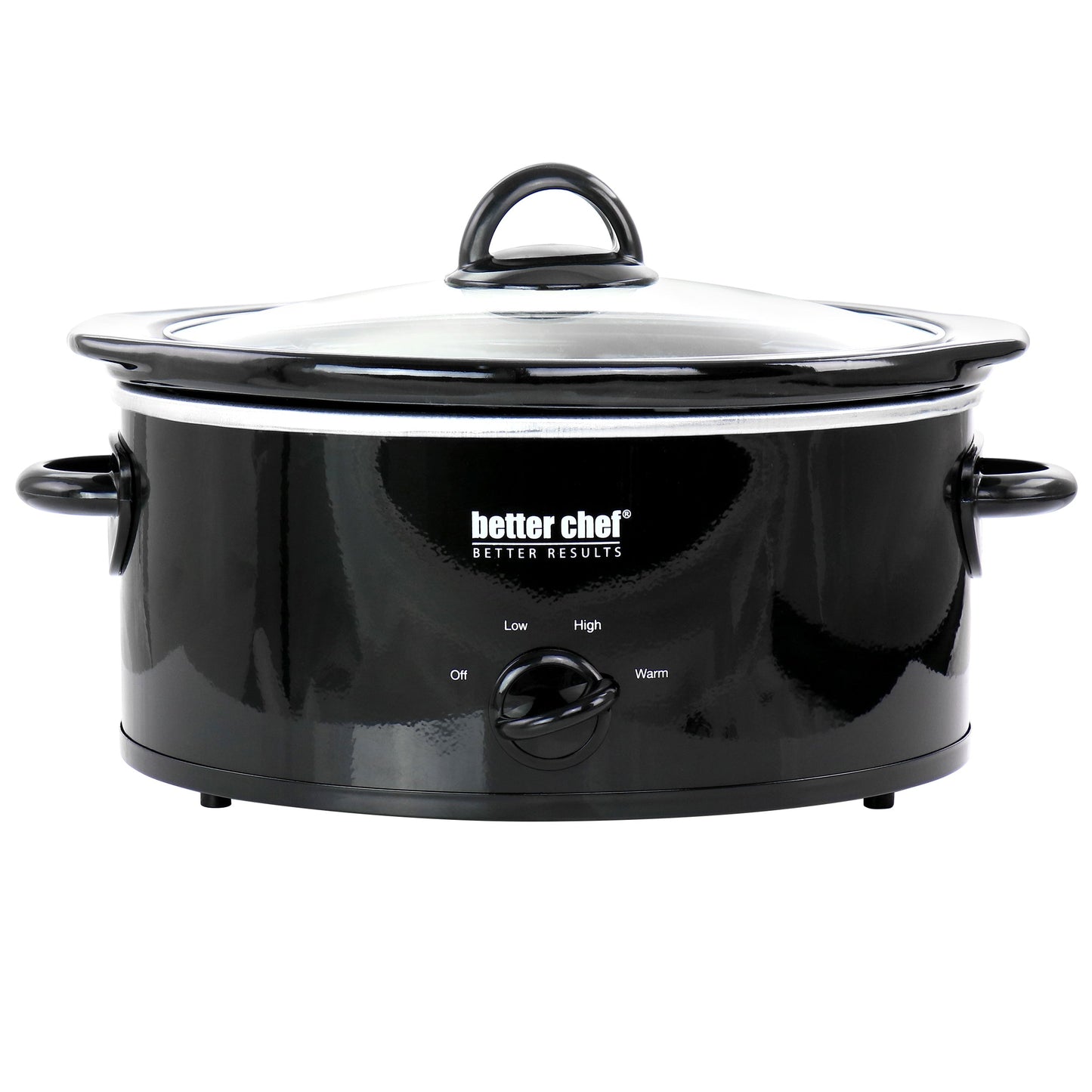 Better Chef 3 Quart Oval Slow Cooker with Removable Stoneware Crock in Black W2B