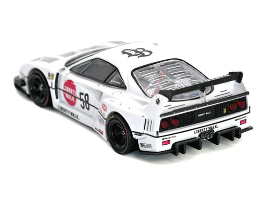 LBWK (Liberty Walk) F40 #58 White with Graphics "Collet" 1/64 Diecast Model Car by Inno Models Inno Models