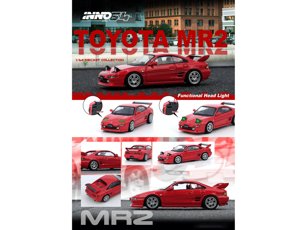 Toyota MR2 (SW20) RHD (Right Hand Drive) Red 1/64 Diecast Model Car by Inno Models Inno Models