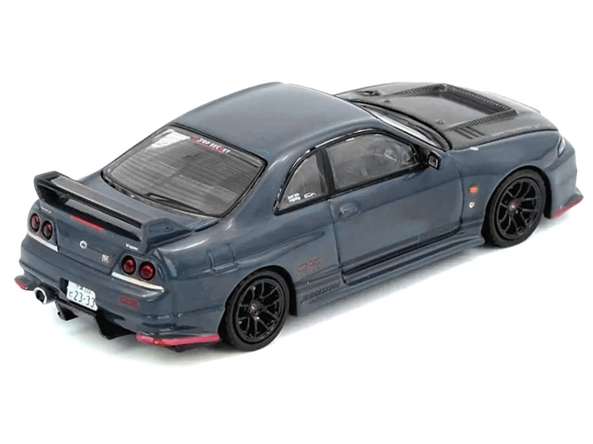 Nissan Top Secret Skyline GT-R (BCNR33) RHD (Right Hand Drive) Stealth Gray with Carbon Hood "Tokyo Auto Salon Hong Kong 2025 Event Edition" 1/64 Diecast Model Car by Inno Models-3