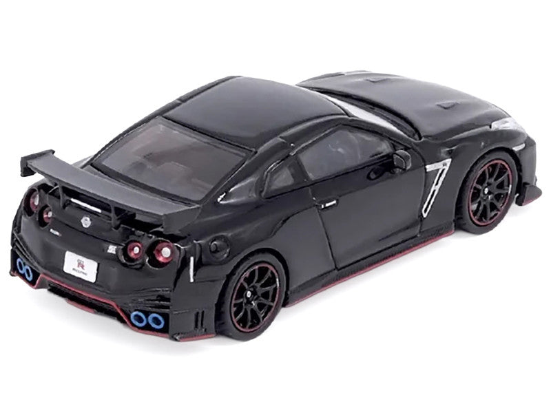 Nissan GT-R (R35) Nismo RHD (Right Hand Drive) Nismo Black with Carbon Hood and Top 1/64 Diecast Model Car by Inno Models Inno Models