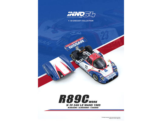 Nissan R89C #23 Masahiro Hasemi - Kazuyoshi Hoshino - Toshio Suzuki "24 Hours of Le Mans" (1989) 1/64 Diecast Model Car by Inno Models Inno Models