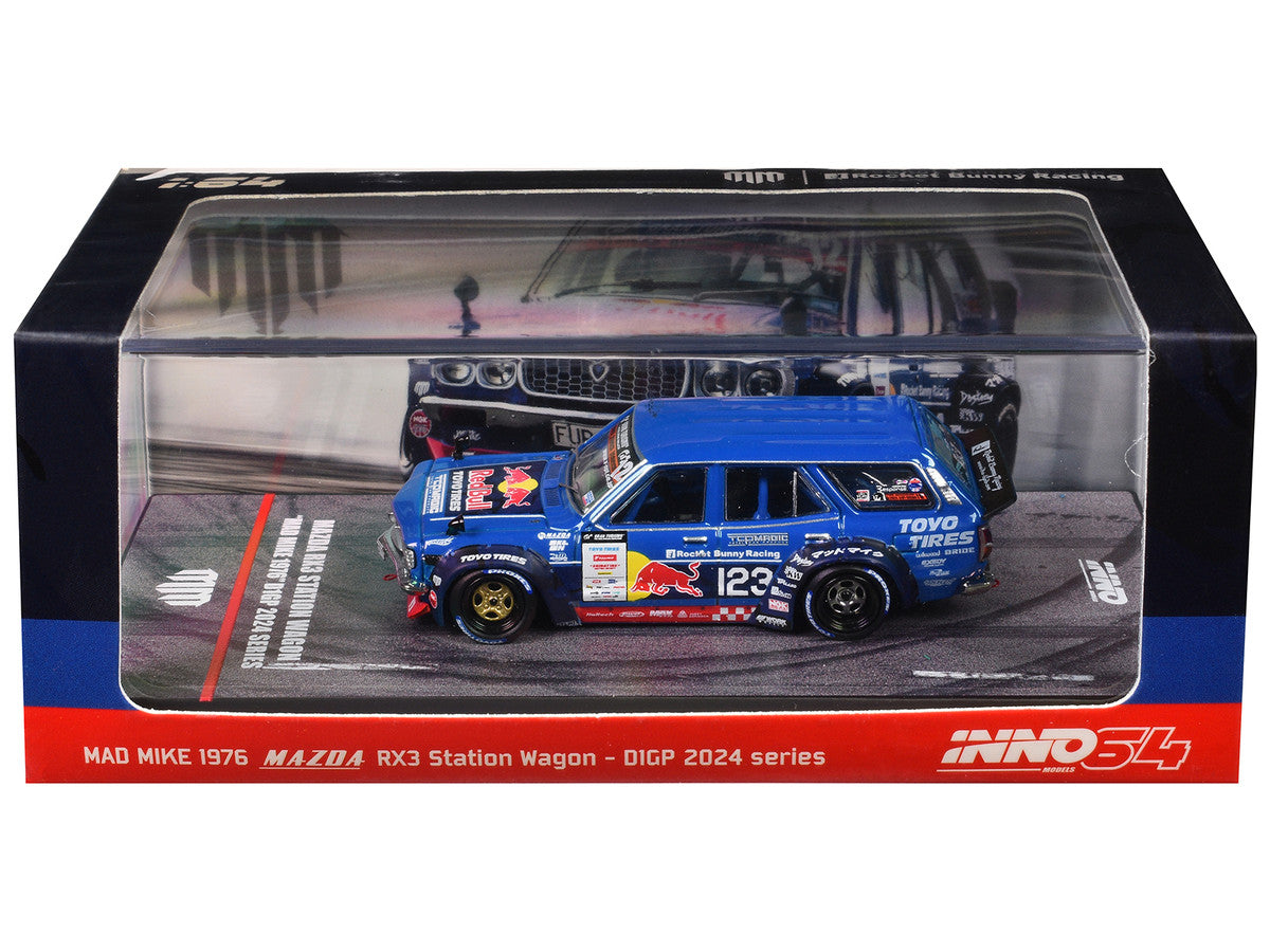 1976 Mazda RX3 Station Wagon RHD (Right Hand Drive) #12 "Mad" Mike Whiddett "D1 Grand Prix" (2024) 1/64 Diecast Model Car by Inno Models Inno Models