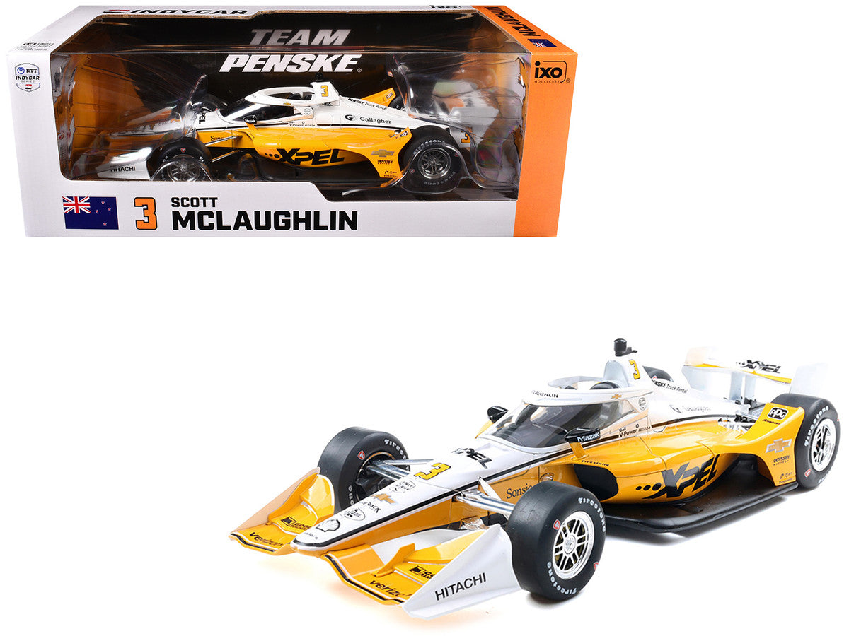 Dallara IndyCar #3 Scott McLaughlin "XPEL" Team Penske (Road Course Configuration) "NTT IndyCar Series" (2025) 1/18 Diecast Model Car by IXO Models-4