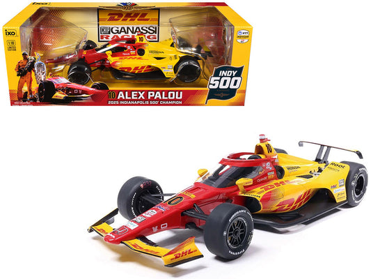 Dallara IndyCar #10 Alex Palou "DHL - Chip Ganassi Racing" Winner "Indianapolis 500" (2025) 1/18 Diecast Model Car by IXO Models IXO