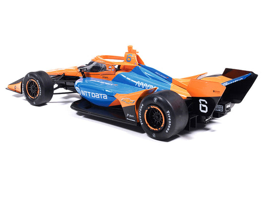 Dallara IndyCar #6 Nolan Siegel "NTT Data" Arrow McLaren (Road Course Configuration) "NTT IndyCar Series" (2026) 1/18 Diecast Model Car by IXO Models IXO