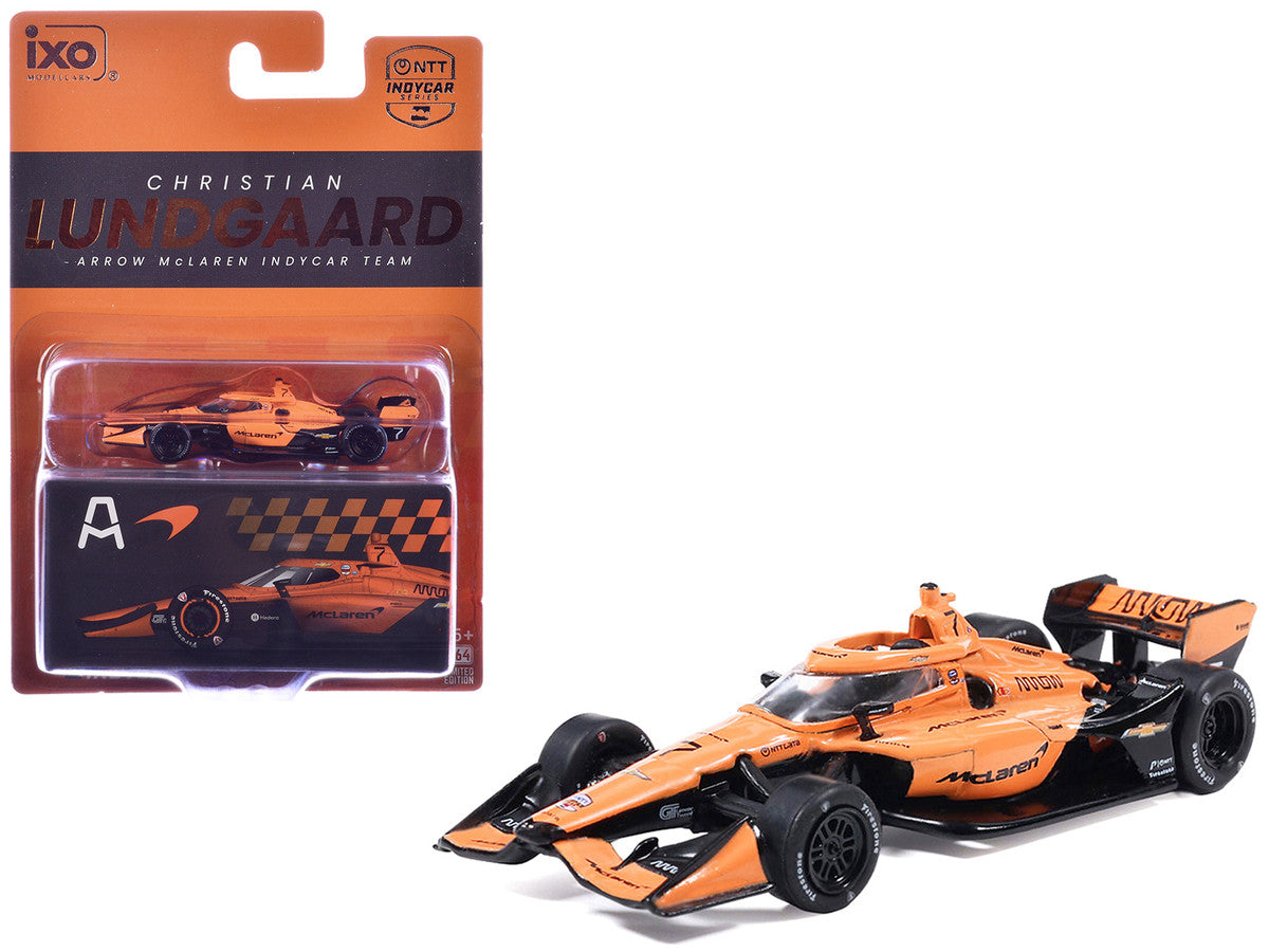 Dallara IndyCar #7 Christian Lundgaard "McLaren" Arrow McLaren IndyCar Team (Road Course Configuration) "NTT IndyCar Series" (2026) 1/64 Diecast Model by IXO Models-4