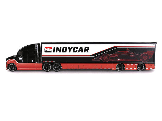 IndyCar Hauler Black and Red with Graphics 1/64 Diecast Model Car by IXO Models IXO