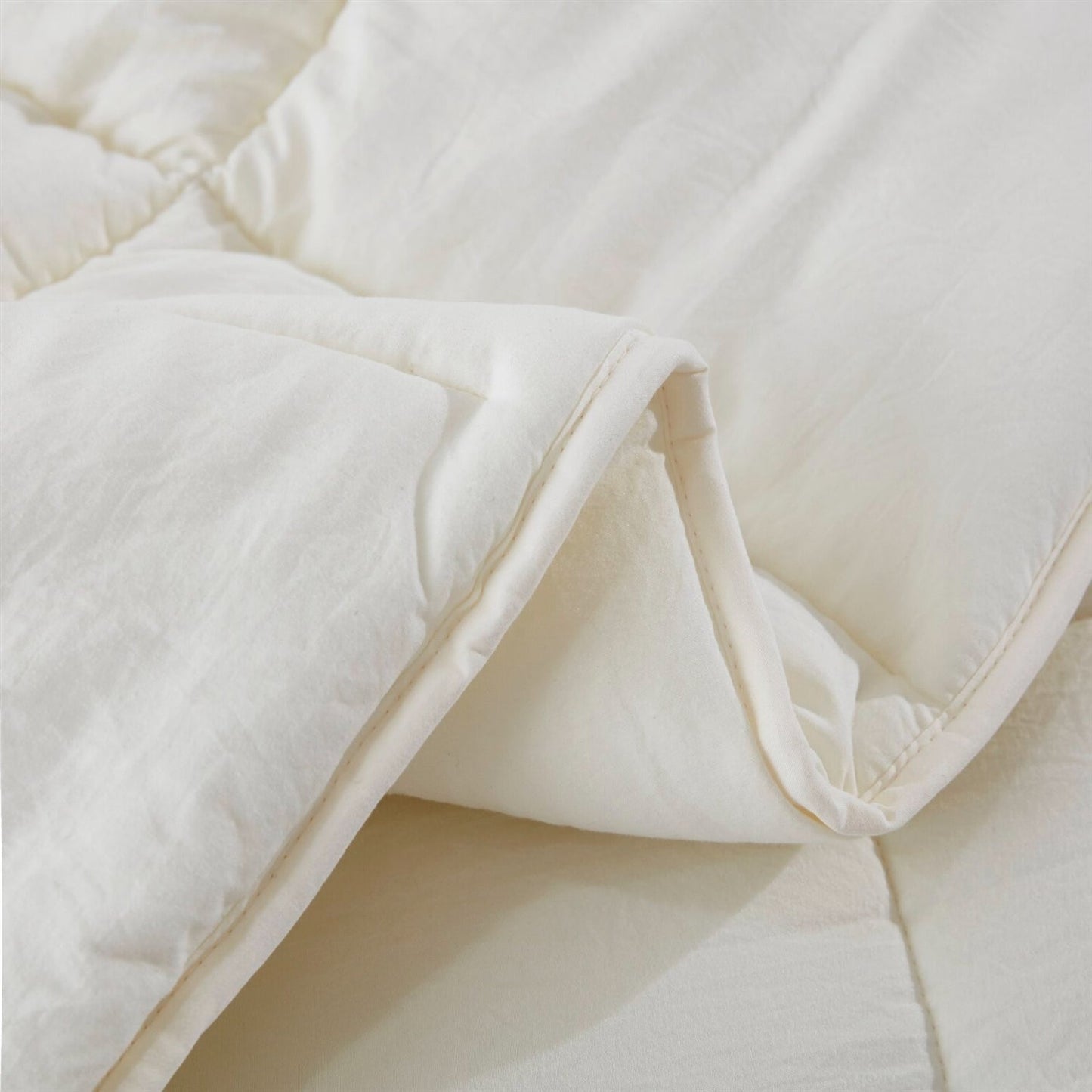 Queen Size Off White 3 Piece Microfiber Reversible Comforter Set HomePacific