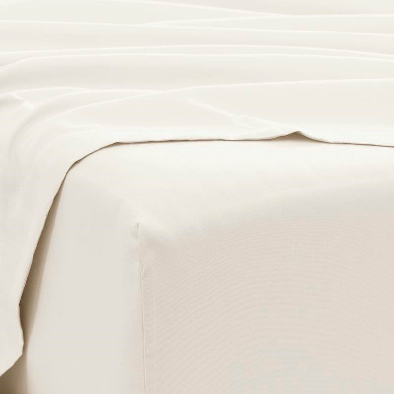 Twin XL Ivory Beige 4-Piece Wrinkle Resistant Microfiber/Polyester Sheet Set FastFurnishings