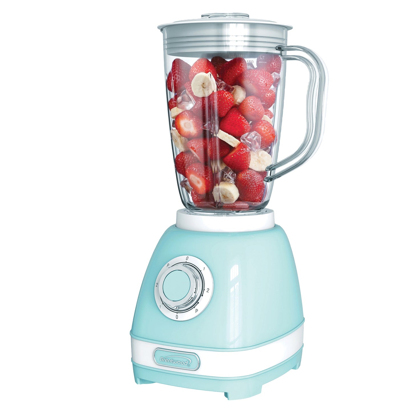 Brentwood JB-330BL 2 Speed Retro Blender in Blue with 50 Ounce Plastic Jar W2B