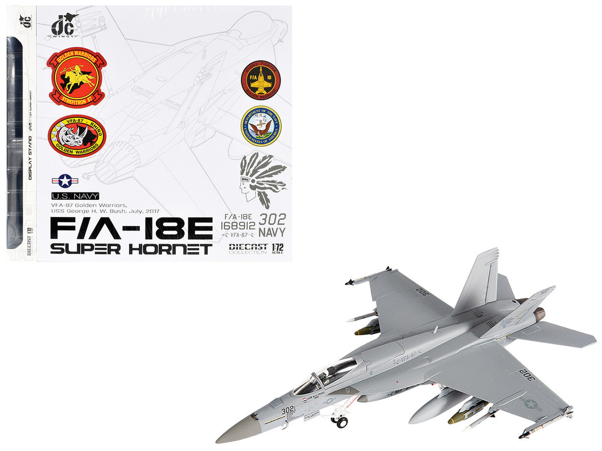 Boeing F/A-18E Super Hornet Aircraft "VFA-87 Golden Warriors USS George H. W. Bush" (2017) United States Navy 1/72 Diecast Model by JC Wings JC Wings