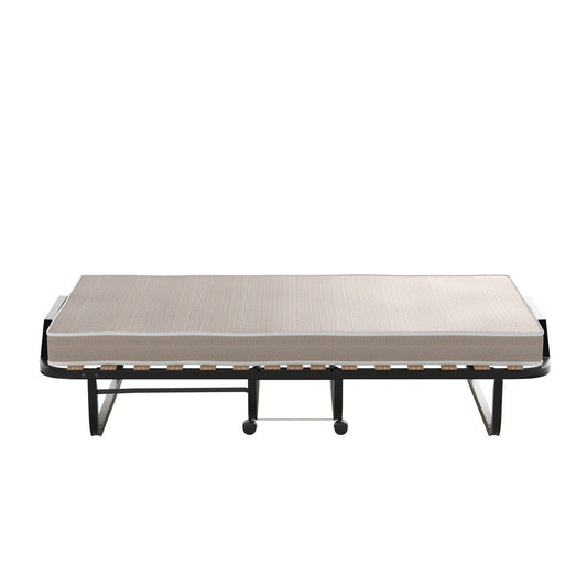 Rollaway Bed with Casters Wheels and Folding Memory Foam Mattress FastFurnishings