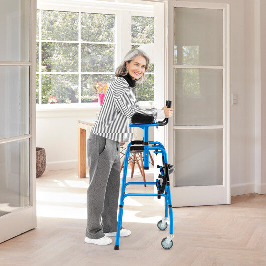 Versatile Rolling Walker for Rehabilitation Training-Navy W2B