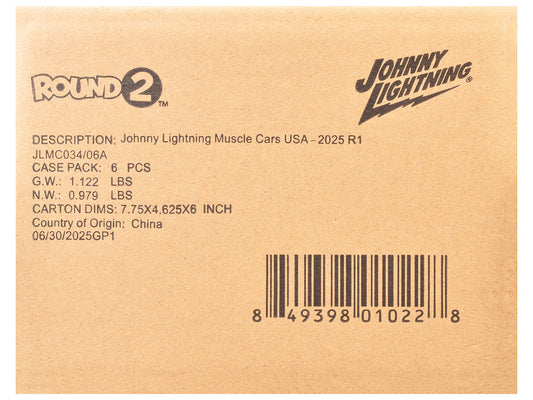 "Muscle Cars USA" 2025 Release 1 Set A of 6 pieces 1/64 Diecast Model Cars by Johnny Lightning-1