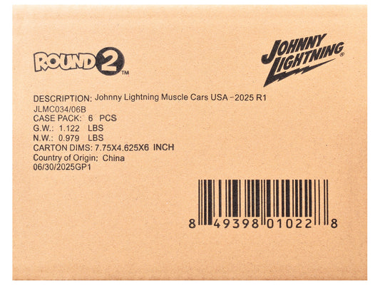"Muscle Cars USA" 2025 Release 1 Set B of 6 pieces 1/64 Diecast Model Cars by Johnny Lightning-1