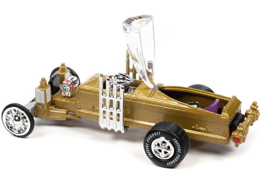 Barris Drag-U-La "The Munsters" "Trivia Pursuit" with Poker Chip Collector's Token and Game Card "Pop Culture" 2022 Release 3 1/64 Diecast Model Car by Johnny Lightning Johnny Lightning