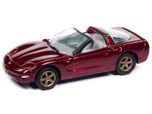 2003 Chevrolet Corvette Convertible "50th Anniversary" Anniversary Red Metallic "Classic Gold Collection" 1/64 Diecast Model Car by Johnny Lightning Johnny Lightning