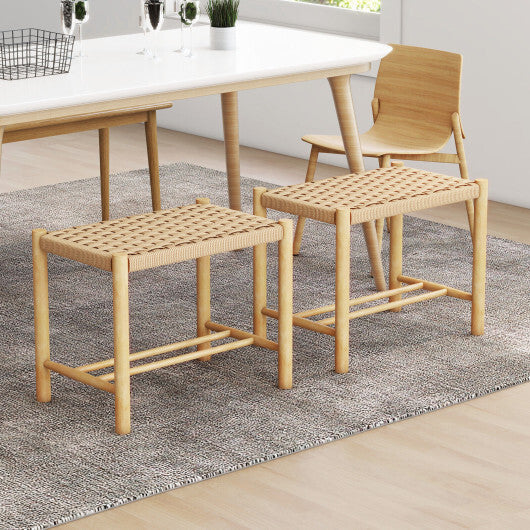 18 Inch Dining Stool Set of 2-Natural W2B