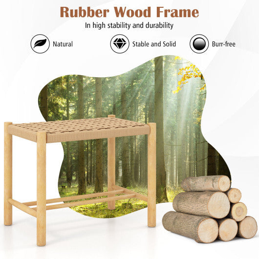 18 Inch Dining Stool Set of 2-Natural W2B