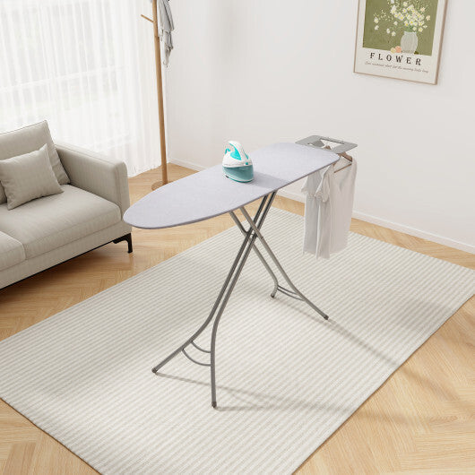 Foldable Ironing Board with Iron Rest and Adjustable Height-Turquoise W2B