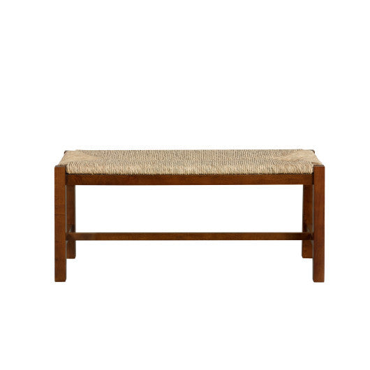 40 Inch Long Wood Bench with Solid Rubber Wood Frame-Walnut W2B