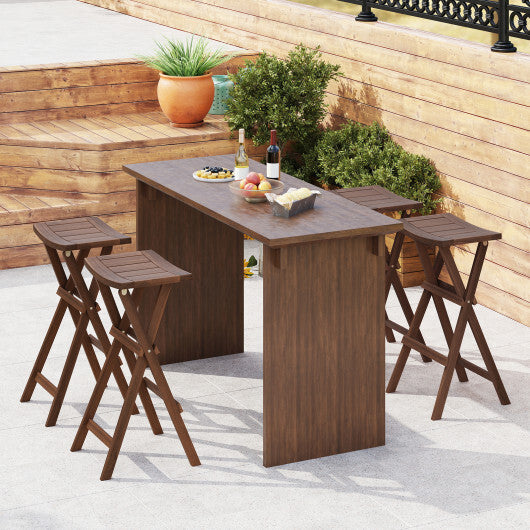 Bar Stools Set of 2 with Saddle Seat and Footrest for Kitchen Island and Balcony W2B