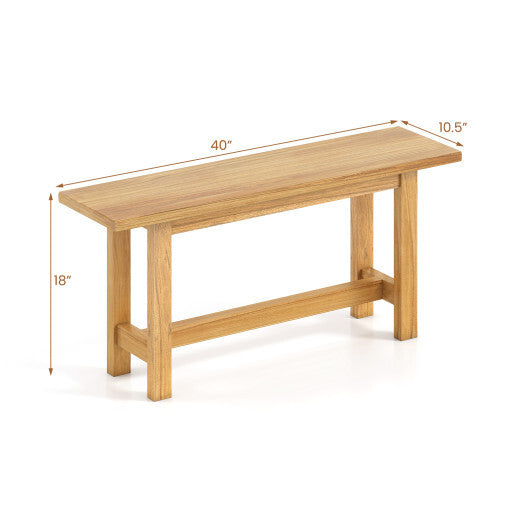 Outdoor Teak Wood Bench for Porch Backyard and Poolside W2B