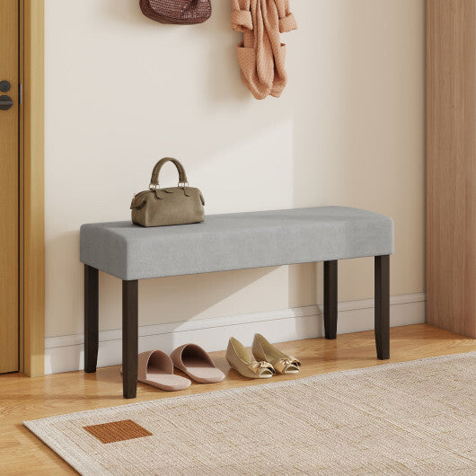 Upholstered Entryway Bench for End of Bed with Padded Seat-Gray W2B