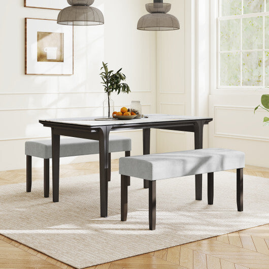 Upholstered Entryway Bench for End of Bed with Padded Seat-Gray W2B