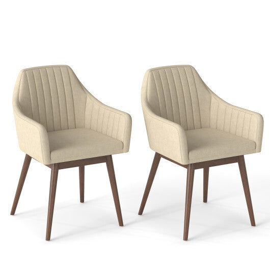 Dining Chairs Set of 2 Upholstered Accent Chairs with Comfy Padded Backrest and Seat-Black W2B