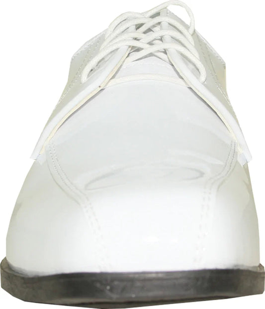 JEAN YVES Men Dress Shoe JY02 Oxford Formal Tuxedo for Prom & Wedding Shoe White Patent Tux-USA