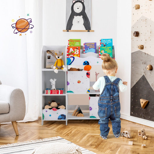 Kids Toy and Book Organizer Children with Storage Bins W2B