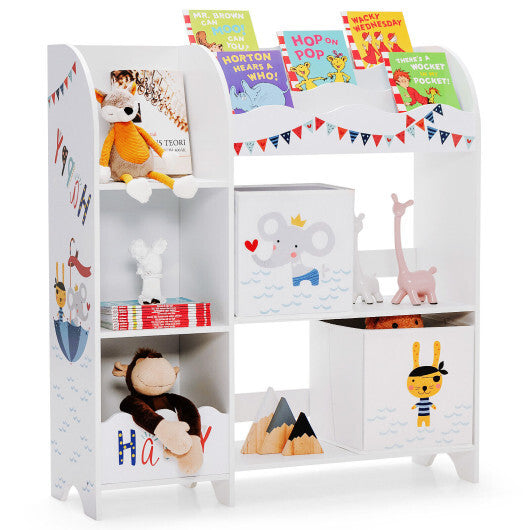 Kids Toy and Book Organizer Children with Storage Bins