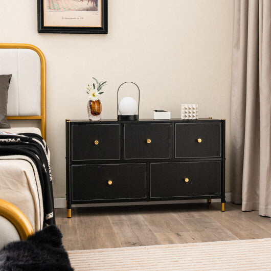Floor Dresser Storage Organizer with 5/6/8 Drawers with Fabric Bins and Metal Frame-8-Drawer W2B