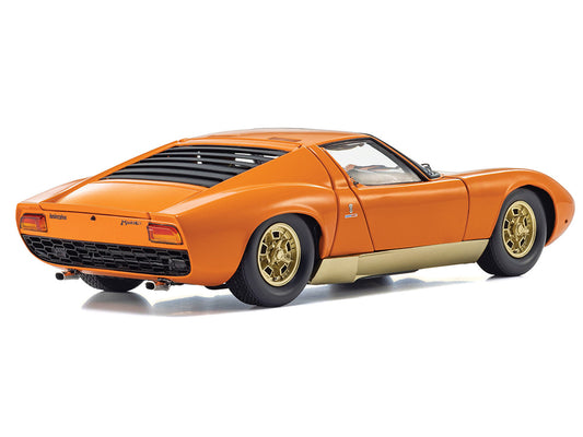 Lamborghini Miura P 400 Orange 1/18 Diecast Model Car by Kyosho-1