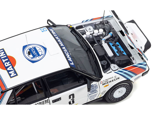 Lancia Delta HF 4WD #3 Juha Kankkunen - Juha Piironen "Martini Racing" Winner "Olympus Rally" (1987) 1/18 Diecast Model Car by Kyosho-1