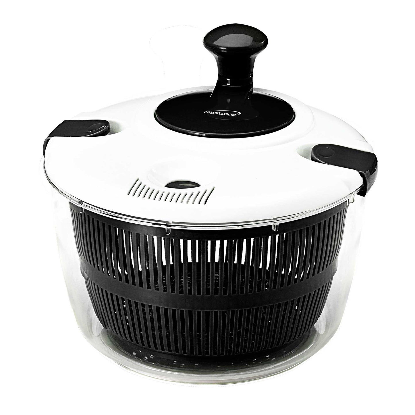 Brentwood 5 Quart Salad Spinner in Black with Serving Bowl W2B